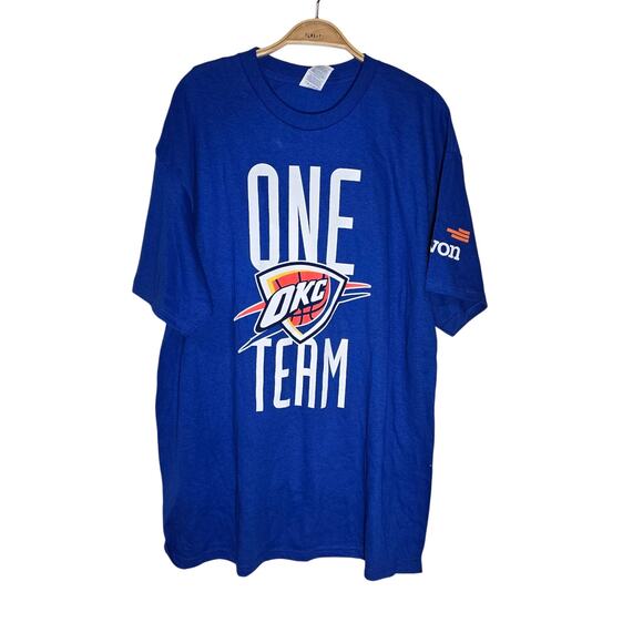 Oklahoma City Thunder NBA OKC Men's 2XL T-Shirt One Team Thunder EUC Blue - Picture 1 of 6